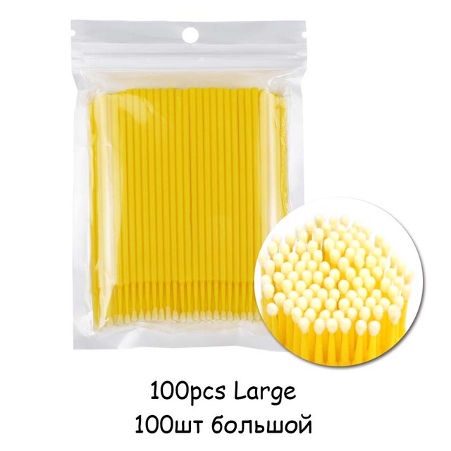 Eyelash Brushes Disposable Cotton Swab Micro Individual Eyelashes Microbrush Lash Removing Lash Extension Accessories