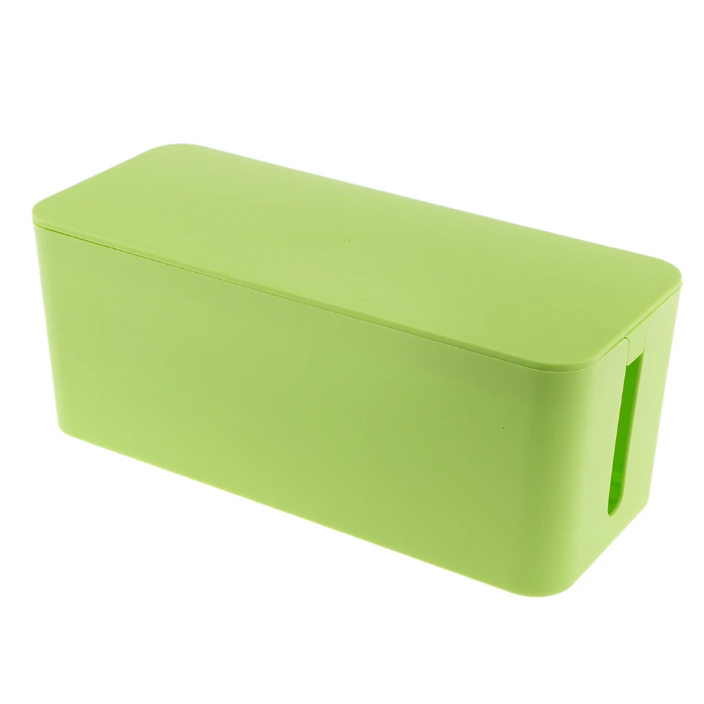 Plastic Box Organizer For Power Strip Surge Protector Wire Arranging Ties Cord Organizer Clips 13x 5.3x 5 inches