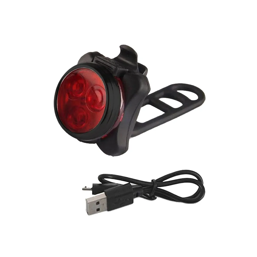 Велосипедный передний свет Велоспорт черный красный открытый велосипед 4-mode 3LED водонепроницаемый головной передний USB Перезаряжаемый Задний зажим свет лампы