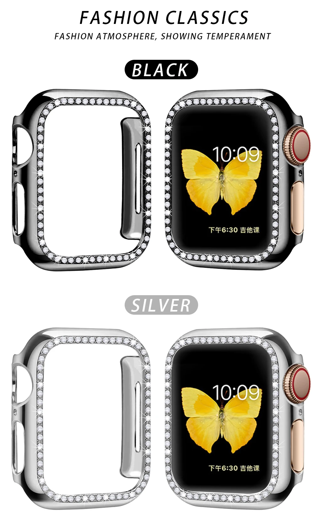 Алмазный чехол для Apple watch band 5 4 3 2 1 чехол 44 мм 40 мм 42 мм 38 мм iwatch band Кристальный защитный бампер
