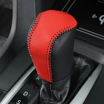 

Leather Car Gear Shift Collars Case For Honda Civic 10th 2016 2017 2018 2019 AT Car Gear Head Shift Knob Cover Accessories
