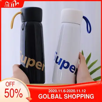 

Korean Style Thermos Hot Water Bottle SUP Portable 304 Stainless Steel Sport Vacuum Flask Coffee Frosting insulated Cup