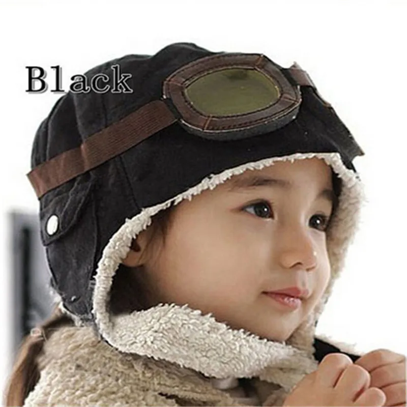 New Winter Fashion Cute BabyToddler Baby Boys Girls Kids Pilot Aviator Warm Cap Hat Beanie Pilot Caps 2 Colors 2