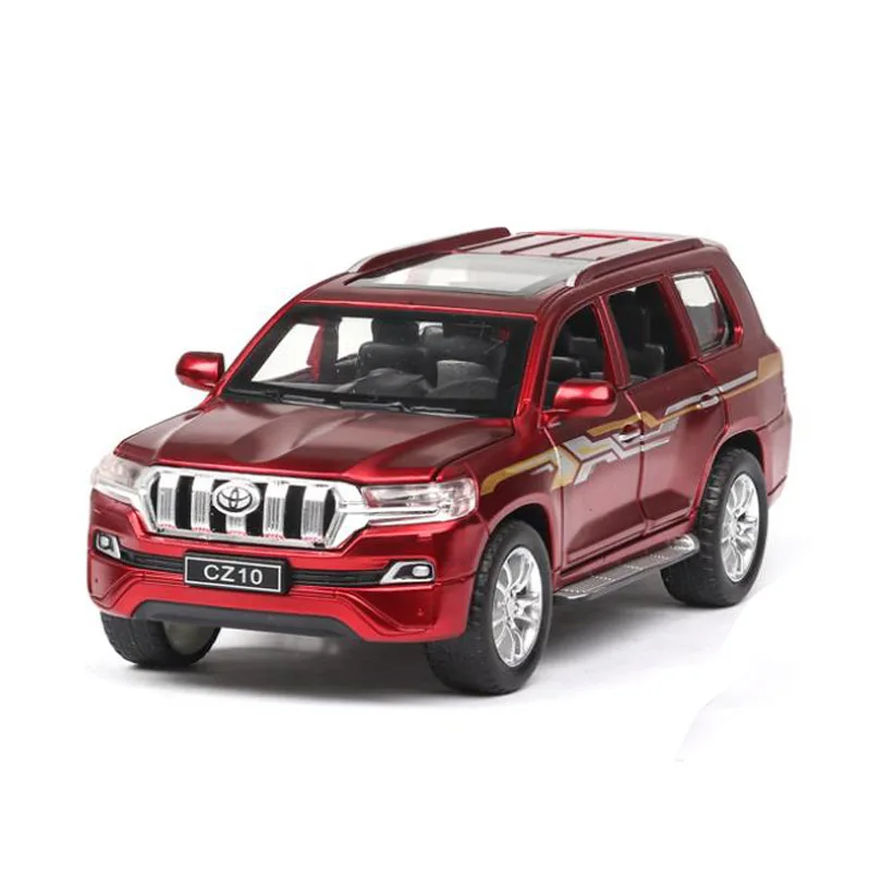 1/32 Toyota PRADO SUV Diecasts& Toy Vehicles модель автомобиля со звуком и светильник коллекция автомобиля игрушки для мальчика Детский подарок на день рождения - Цвет: Красный