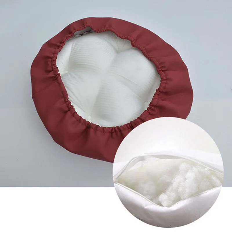 New Round Chair Cover Bar Stool Cover Protector Elastic Chair Cover Solid Color Seat Anti-dirty Seat Home Chair Slipcover