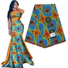 Высококачественные африканские принты Анкара восковая ткань хлопок швейный материал 6 ярдов настоящая голландская восковая ткань для вечернего платья