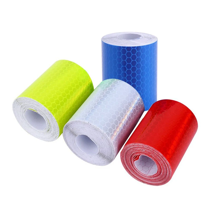 

5cmx3m Safety Mark Reflective Tape Stickers Car Styling Self Adhesive Warning Tape Automobiles Motorcycle Reflective Film 4color