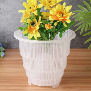 

PP Clear Durable Succulent Orchid Planter Fleshy Gifts Gardening Container Home Desktop With Holes Decoration Flower Pot Mesh