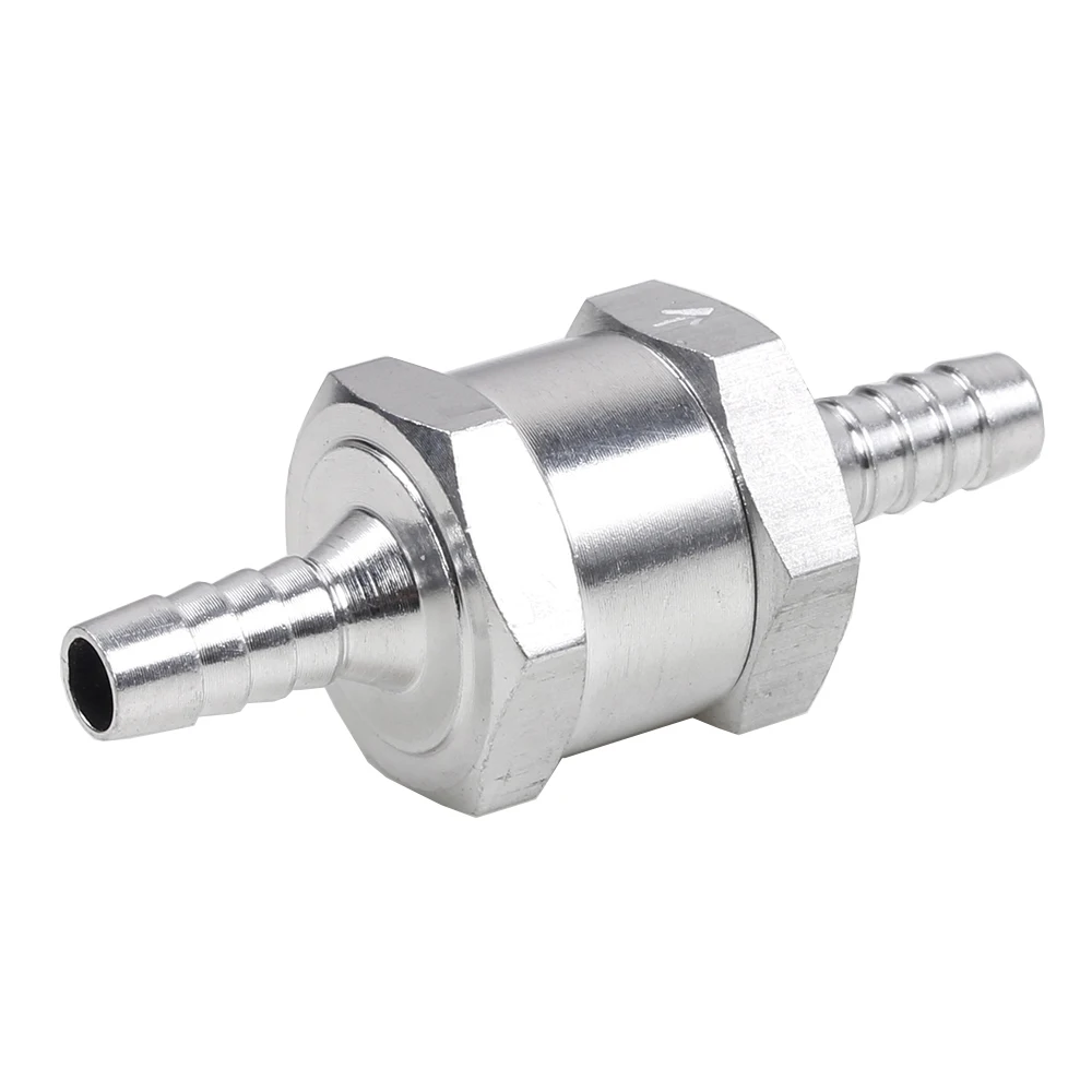 Fuel Check Valve RASTP-1/4 "6mm 5/16" 8mm 3/8 "10mm 1/2 "12mm Aluminum Alloy Non-Return Check Valve Fit For Fuel Pipe Oil Diesel RS-OFI061