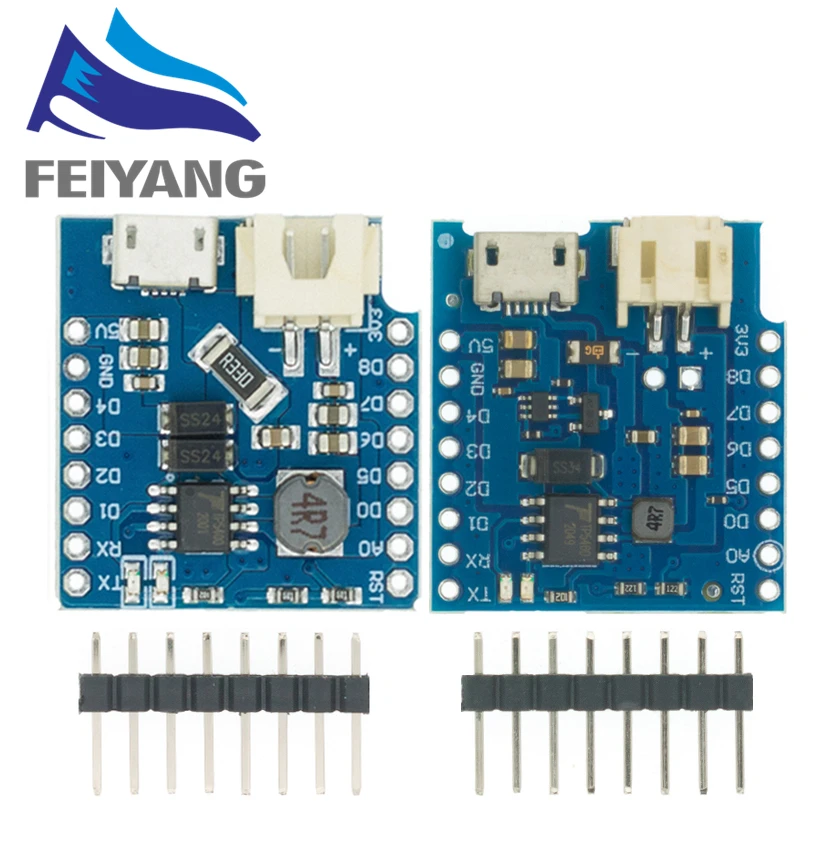 WeMos D1 mini single lithium Battery Shield 5V for Battery Charging Boost WeMos D1 mini single lithium Battery Shield 5V for Battery Charging Boost