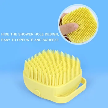 

Portable Silicone Scrubber Dispenses Baby Bath Cleaning Brush And Liquid Soap Dispenser For Babies Toddlers & Preschoolers