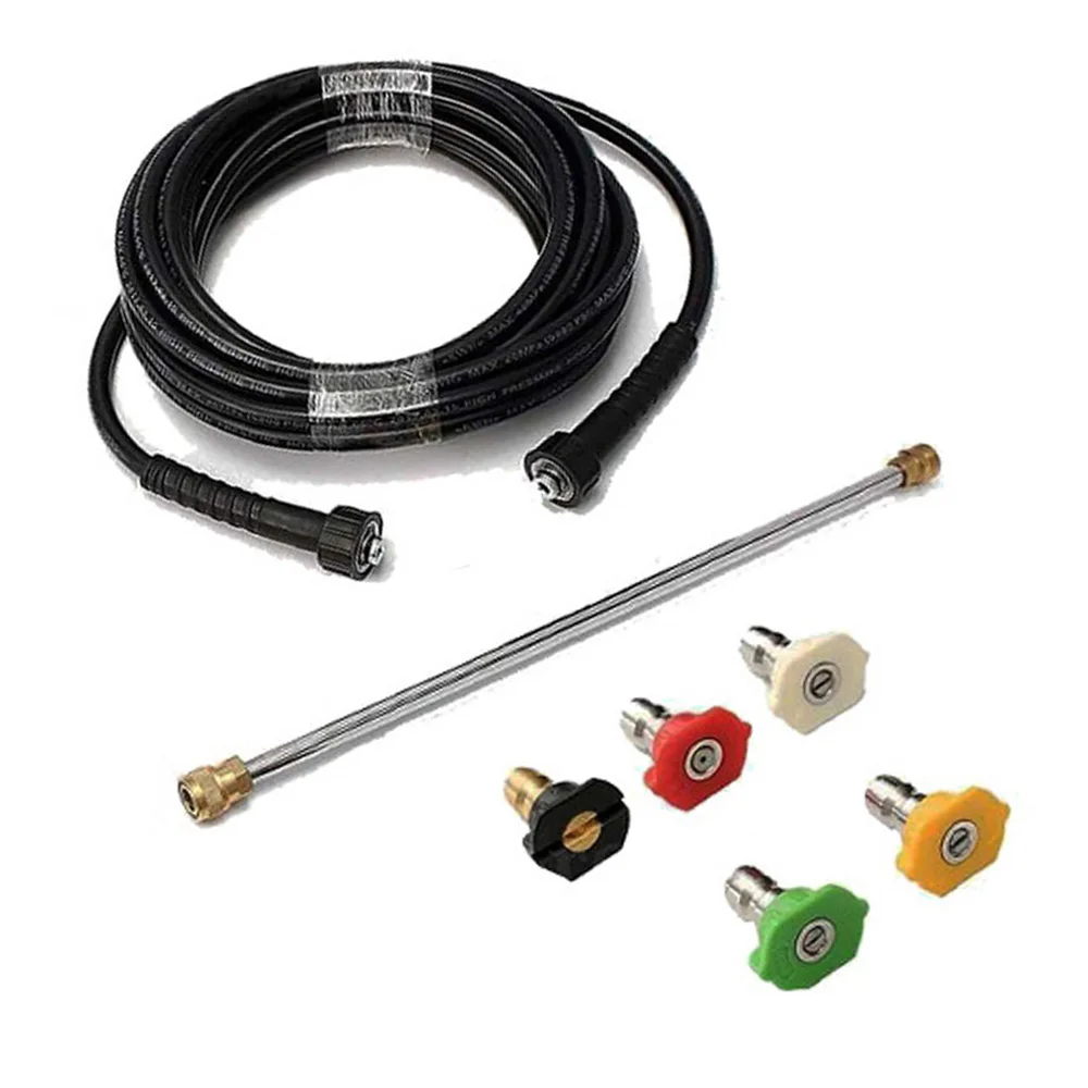 

High Pressure Washer Color Kit Soap Connecting Nozzle Cleaning Rod Lance
