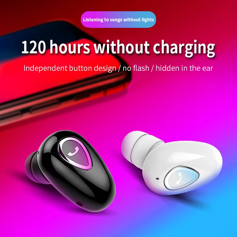Мини беспроводные Bluetooth наушники спортивные с микрофоном стереонаушники