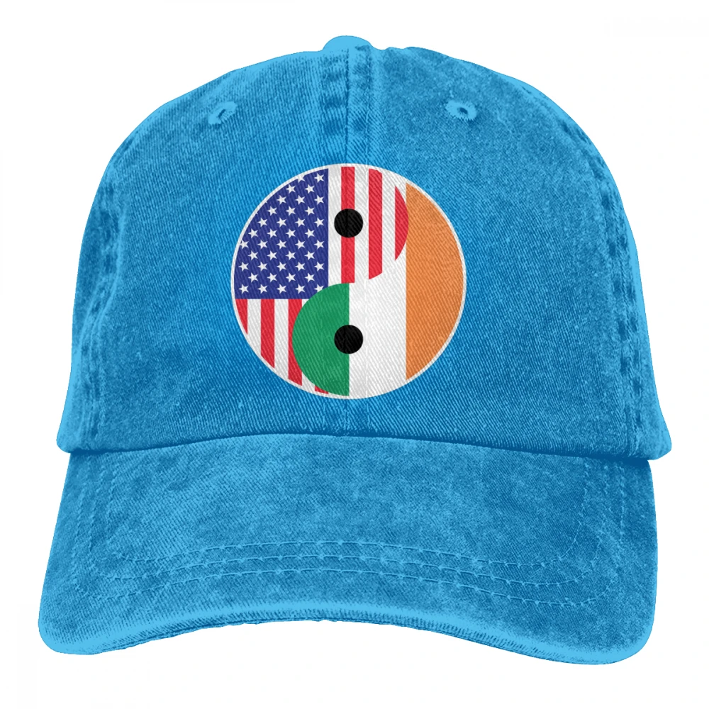 Инь-Ян, американские корни, Ирландия, Casquette, черные унисекс Мужские Женские джинсовые бейсболка с ремешком, регулируемая шапка для гольфа, папы