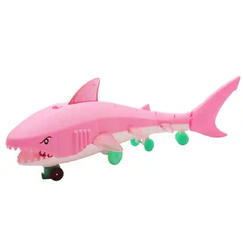 

Electric Lighting Toy Light Music Leash Shark Luminous Toy Universal Walking Function Swinging Shark Model Children's Toys