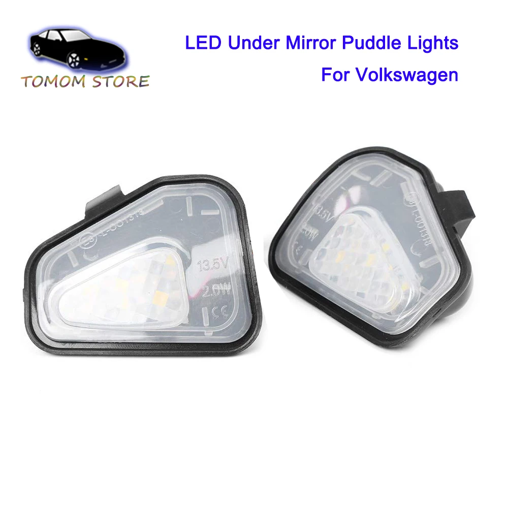 

2pcs Xenon White LED under mirror puddle lights for Volkswagen CC EOS Passat 4 Motion Santana Passat B7 Passat CC Jetta Scirocco