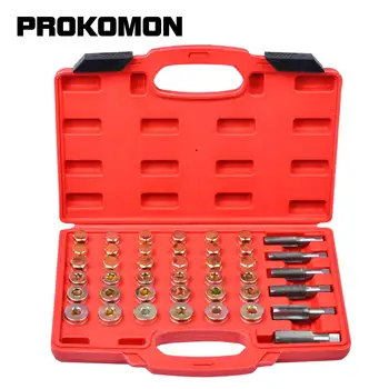 

114Pcs Oil Pan Thread Repair Kit Sump Gearbox Drain Plug Tool Set Repairing