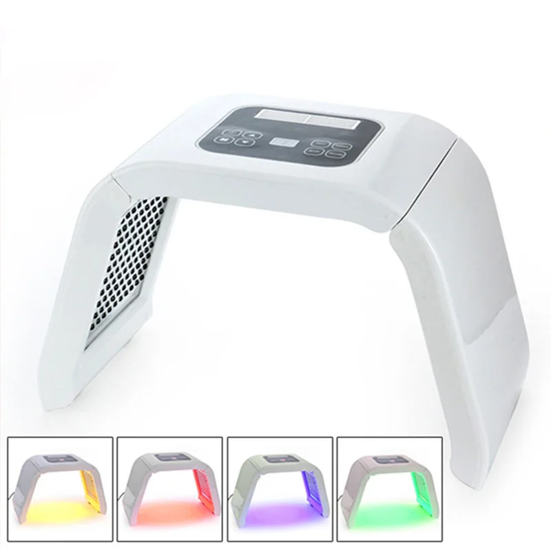  PDT 4 color lights led photon therapy facial mask for anti-aging is neck face skin rejuvenation the - 4000120148123