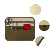 

40%HOT Rectangle Outdoor Camping Cookware Holder Hanging Folding Tableware Storage Bag