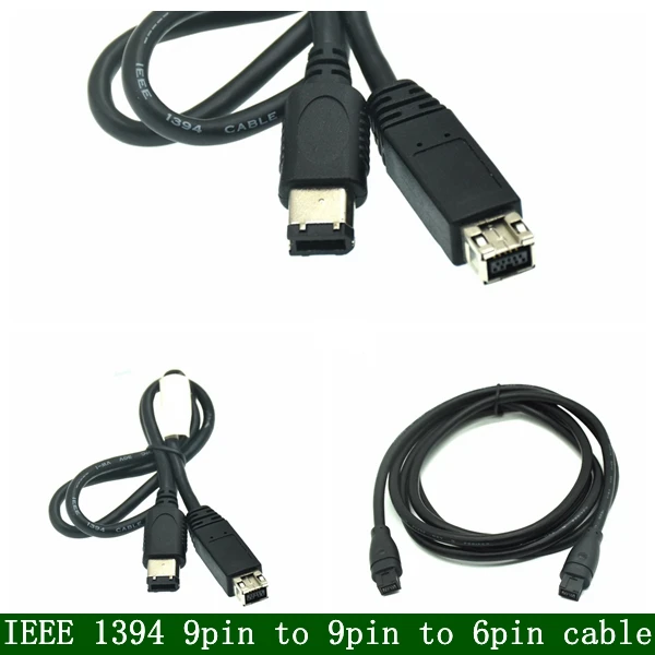 9-контактный 9PN 9-контактный/6-контактный кабель BETA FireWire 800 - 400 9-6 Кабель IEEE 1394B 1 8 м 6