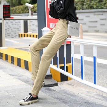 

2019 New Spring Autumn Pants Women Sweatpants Korean Mide Waist Version Pure Color Female Casual Fashion Nine Minutes Trousers