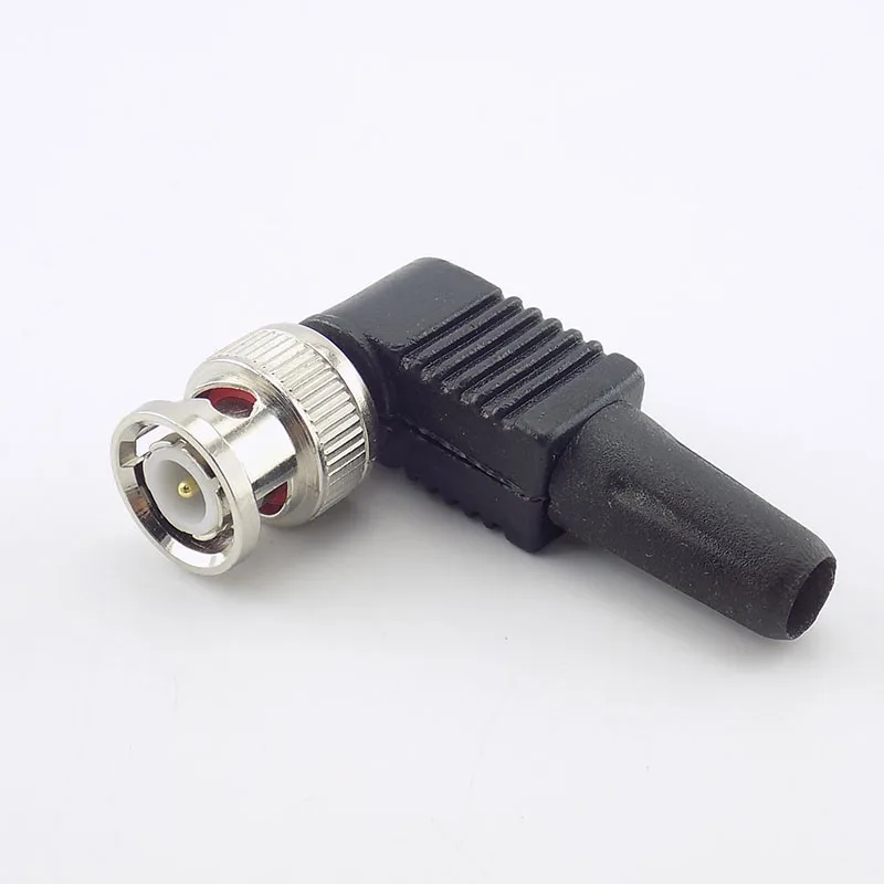 

10pcs BNC Male Connector 90 degree adapter for Twist-on Coaxial RG59 Cable for CCTV video audio diy Security System K09