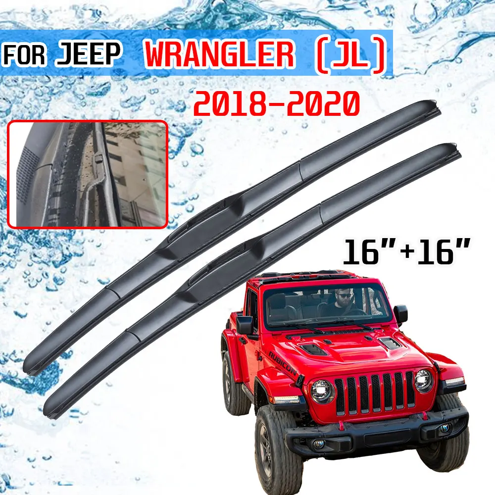 For Jeep Wrangler Jl 2018 2019 2020 2021 Sport S Sahara Rubicon Accessories  Front Windscreen Wiper Blade Brushe For Car U J Hook - Windscreen Wipers -  AliExpress