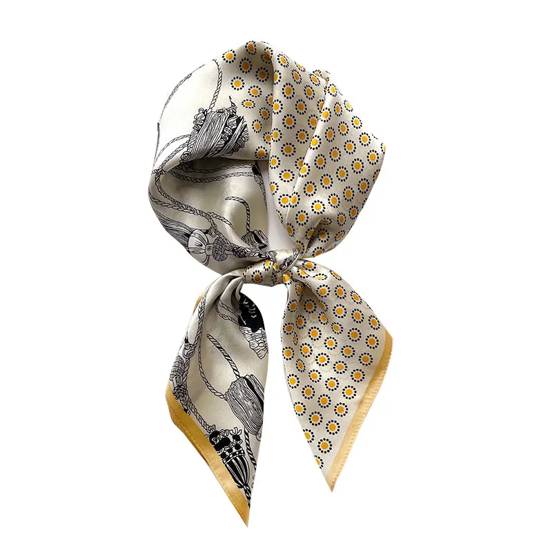 

2022 natural silk scarf women spring100% real silk scarves wrap shawl square bandana Foulard Office Neckerchief Hijab Pashmina