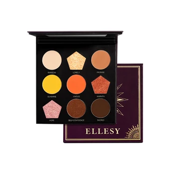 

ELLESY Matte and Shimmer Eyeshadow Palette Pigmented Eye Shadow Powder 9 Color Matte Eye Makeup