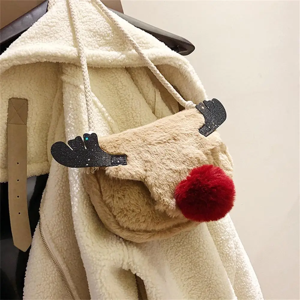 

Cute Cartoon Elk Plush Cross Body Bag For Children 2019 Cartoon Christmas Bags Cute Child Shoulder Bags Phone Coin Bag Purse #15