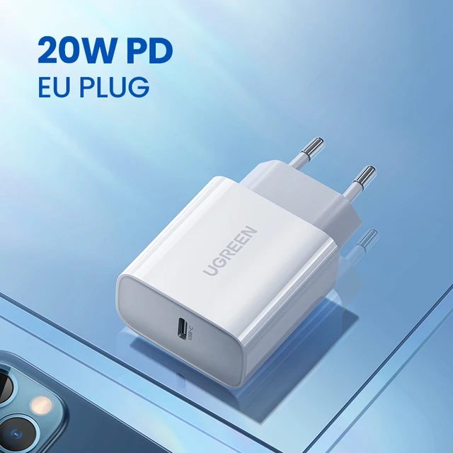 UGREEN Cargador Usb C De 20w Pd Cargador Rápido Adaptador De