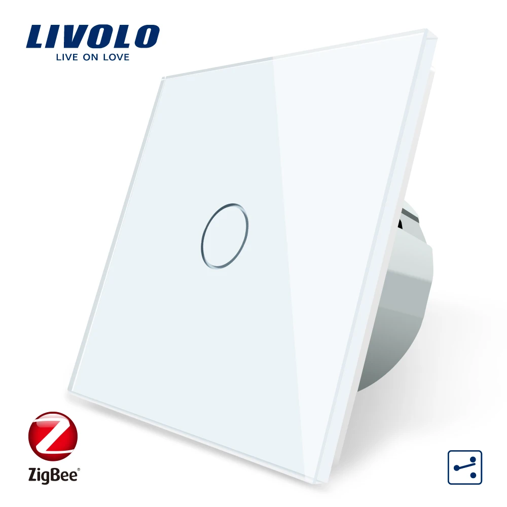 Livolo ZigBee Smart Wifi Light Switch Wireless Intelligent Automation 1 Gang 2Way APP Controlwork by Google HomeAlexa