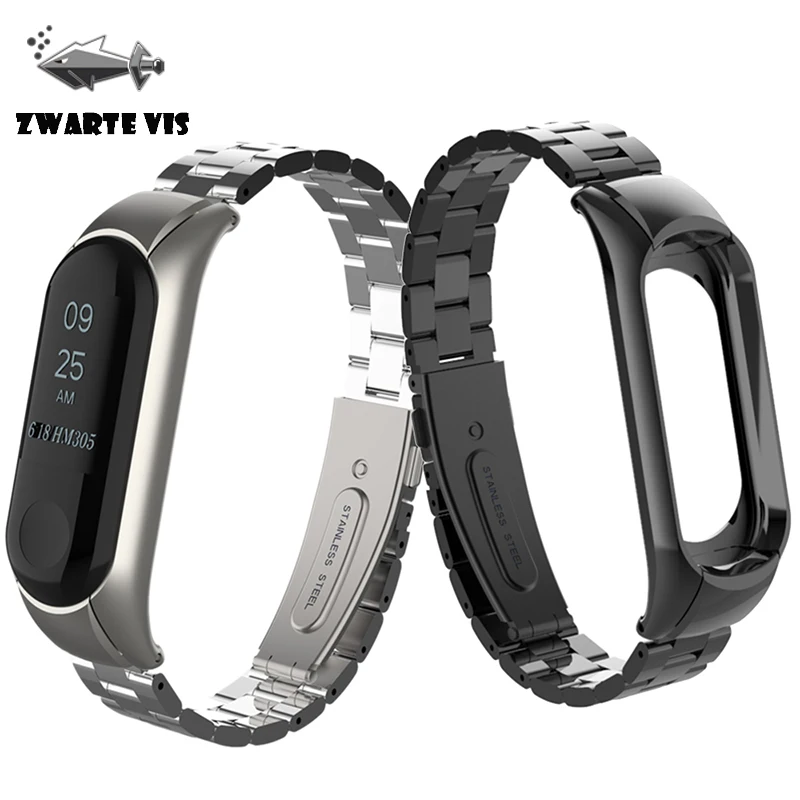 Роскошный для mi Band 3 correa de Metal de acero inoxidable для Xiao mi Band 3 Correa совместимый для mi band 3 brazaletes Pulseira