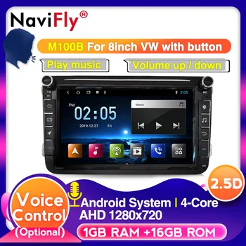 

Navifly 8" Android 10.0 Car Multimedia player Car For VW Volkswagen Golf Polo skoda rapid octavia Radio Tiguan Passat b7 b6 GPS