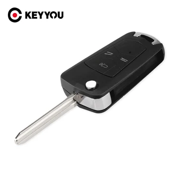 

KEYYOU New Flip Folding Remote Key Shell Case For Toyota Hilux Rav4 Corolla Camry 3 Buttons Toy43 Blade