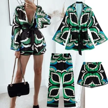 Brangdy Autumn 2021 Summer New Fashion Women's Dress Square Neck Lace Up Shirt High Waist Casual Shorts Casual Pants Suit Women