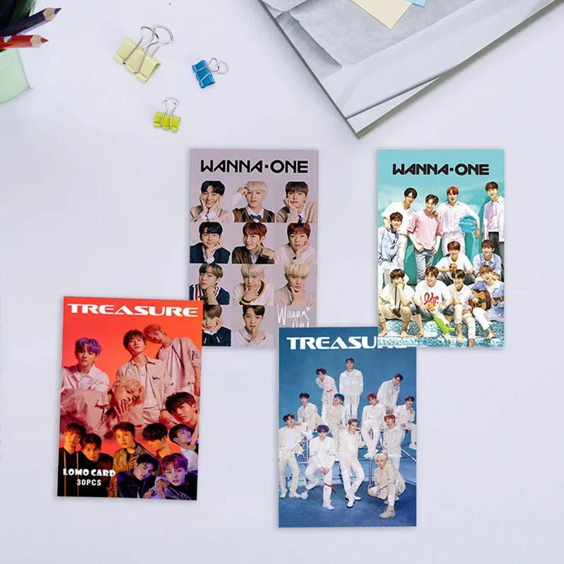 30pcs Set Kpop Itzy Seventeen Wanna One Astro Momoland Treasure Photocard Hd Photo Album Photocard Lomo Card For Fans Gift Stationery Set Aliexpress
