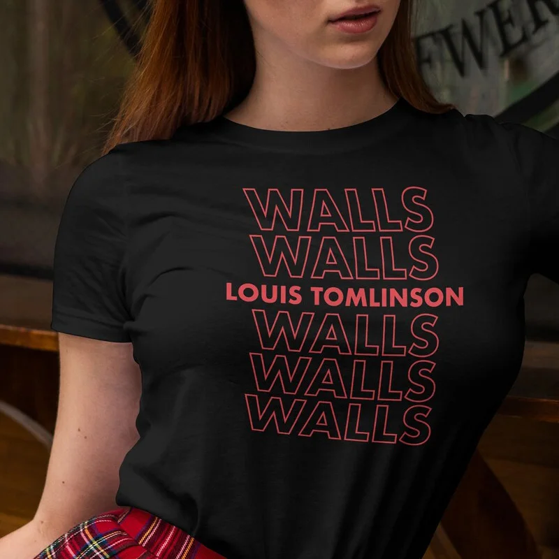 Футболка Louis Tomlinson с изображением стен для мужчин и женщин летняя футболка