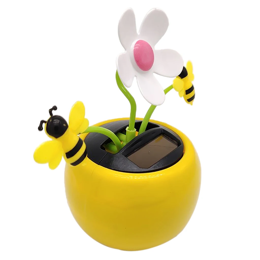 Solar Powered Bobblehead Solar Powered Dancing Flower Honeybee Bobble Toy Home Desk Decor