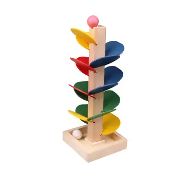 

Kuulee Children Educational Building Blocks Wooden Tree Marble Ball Run Track Game Toys Gifts for Kids