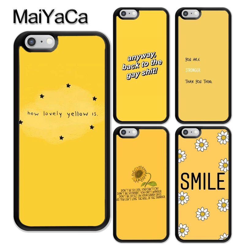 

MaiYaCa Yellow Aesthetic Art Phone Case Cover for iPhone 5 SE 6s 7 8 plus X XR XS 11 pro max Samsung Galaxy S6 S7 S8 S9 S10 plus