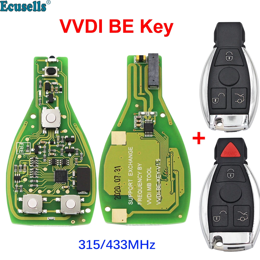 Пульт дистанционного управления XHORSE VVDI BE Key Pro для Mercedes Benz V1.5 PCB улучшенная версия