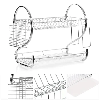 

Hot Multifunctional Bowl Storage Rack Draining Rack Dish Cup Bowl Holder Chopsticks Rack Cutting Board Holder Large Storage Spac