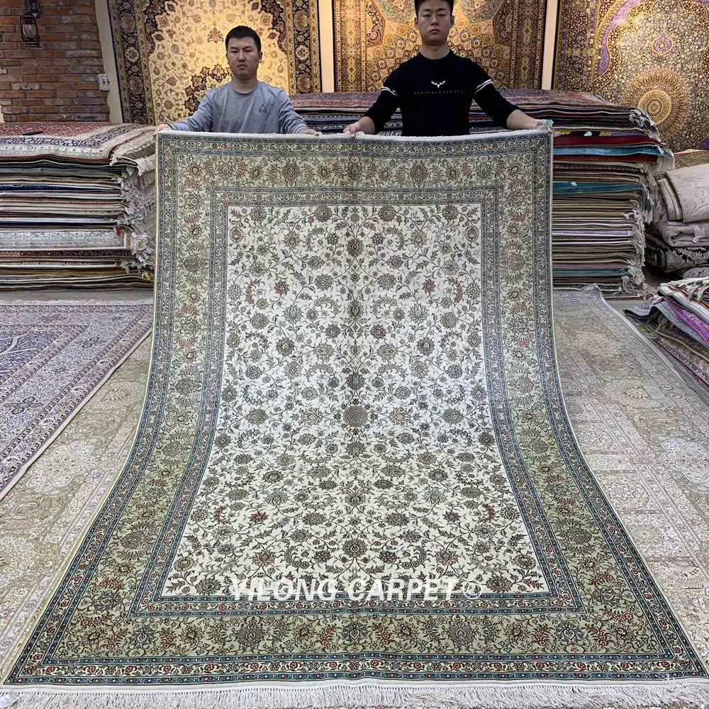 YILONG 6'x9' персидские ковры ручной работы антикварные восточные шелковые ковры (HF368H)
