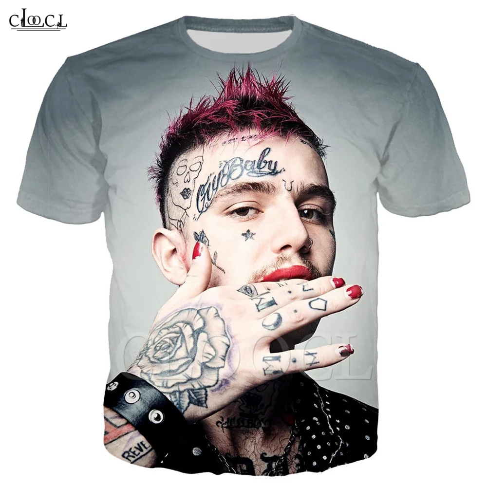 Для мужчин футболка толстовка 3D принт рэпер Lil Peep пуловер Повседневное Фитнес в
