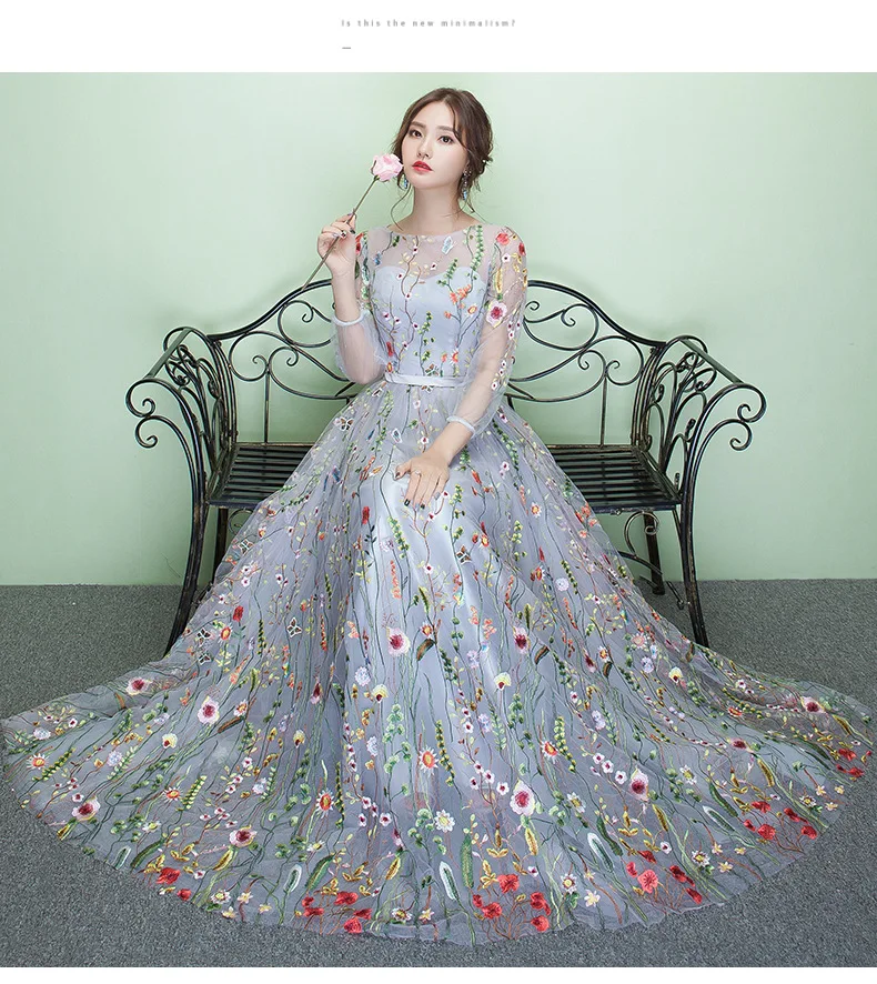 NEW Women Banquet Dress Elegant Flower A-Line Gowns Ever Pretty Tulle Party Dresses Noble Robe De Soiree Oversize 3XL | Женская одежда