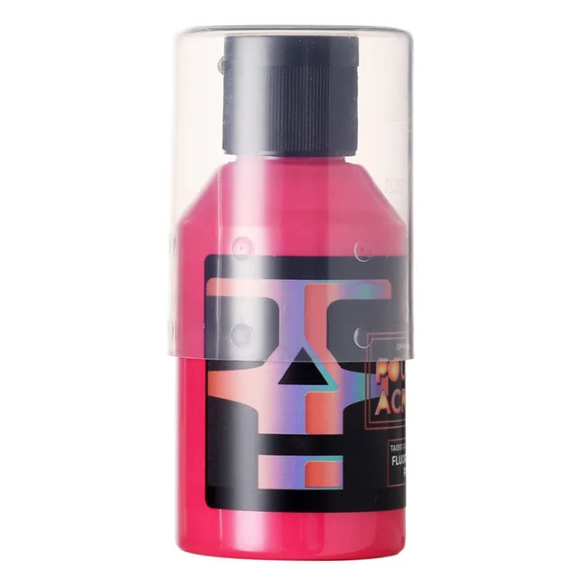 OPHIR 100ML Professional Pouring Acrylic Paint Fluid Marbling Paint for Artist DIY Art Supplies 36 Colors for Choose NO.24 FLUO-PINK