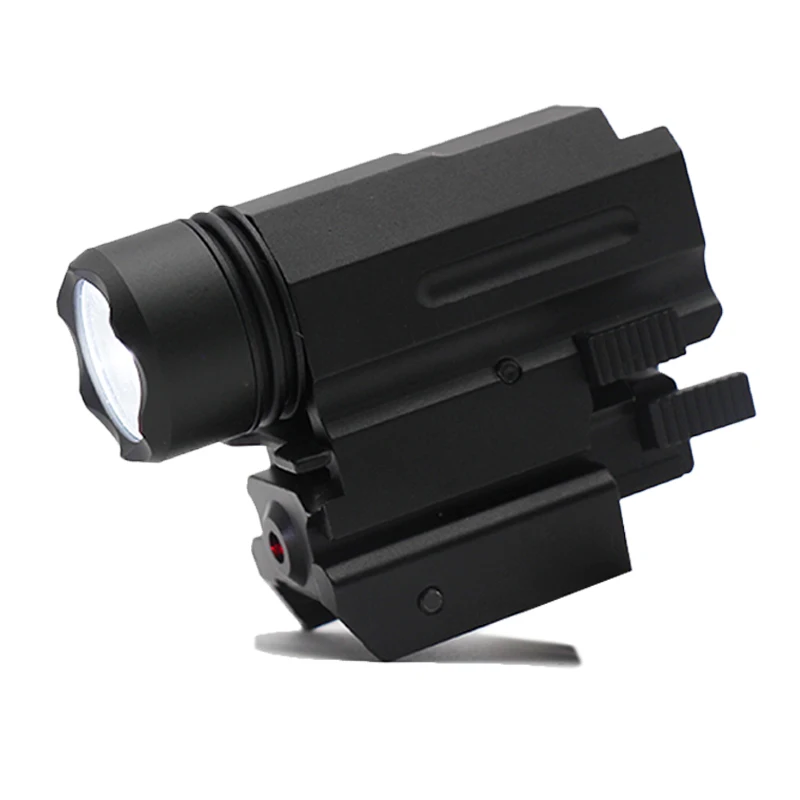 flashlight laser set Тактический красный лазерный прицел фонарик для Glock 17 19 18C 20 мм Rail Airsoft пистолет быстрый отсоединитель фонарь для ружья принадлежности для охоты - Цвет: flashlight laser set