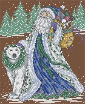 

Santa Claus and Polar Bear Counted Cross Stitch 11CT 14CT DIY Cross Stitch Kits Embroidery Needlework Sets home decor