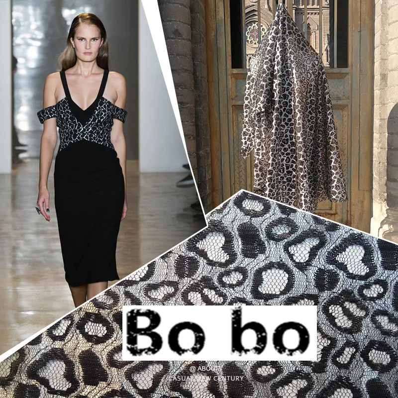 100*150 см леопардовая кружевная ткань сетчатая модная женская одежда DIY ткань